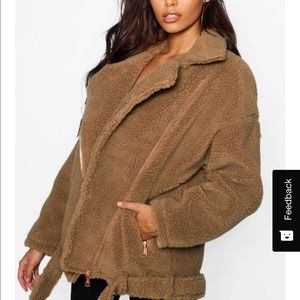 BOOHOO - TEDDY COAT (PETITE)